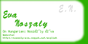 eva noszaly business card